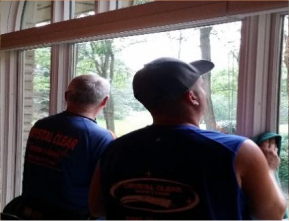 indoor window cleaning crew